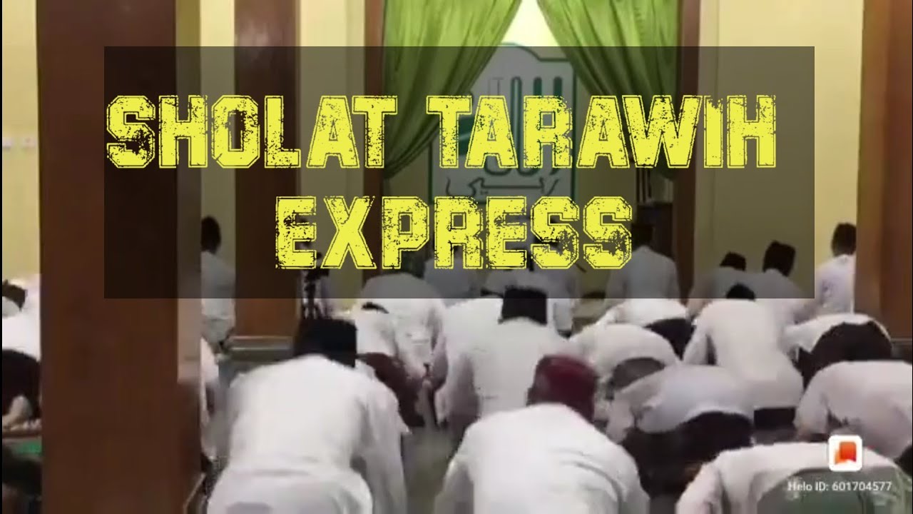 Tarawih Express, Tuma'ninah Nggak?